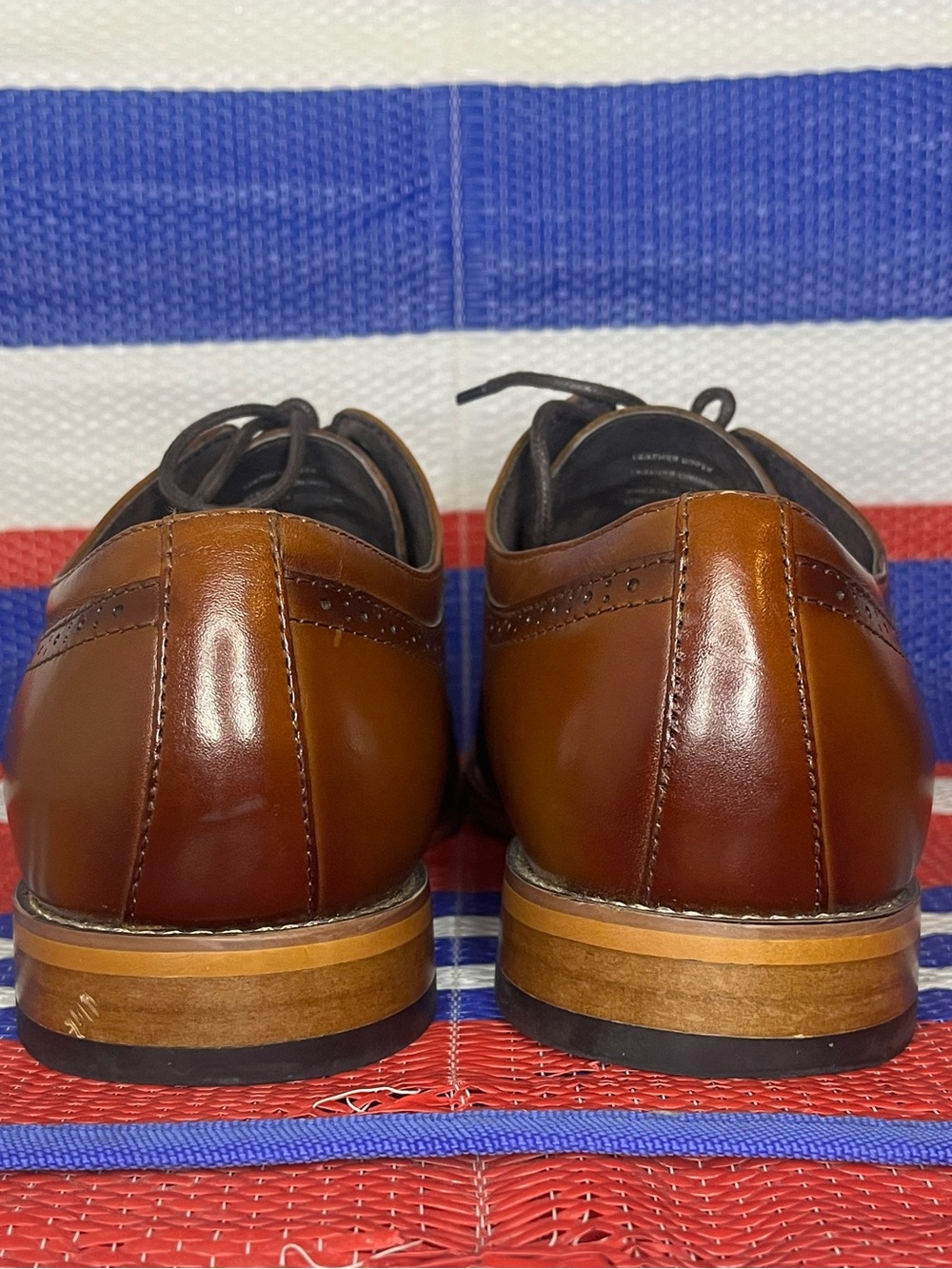 Stacy Adams Size 10 Men's Dickinson Cap Toe Oxford Shoe Cognac 12 D Shoes - Picture 9 of 15